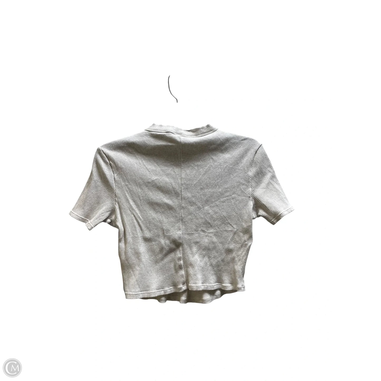 Top Short Sleeve By Fabletics In Cream, Size: L