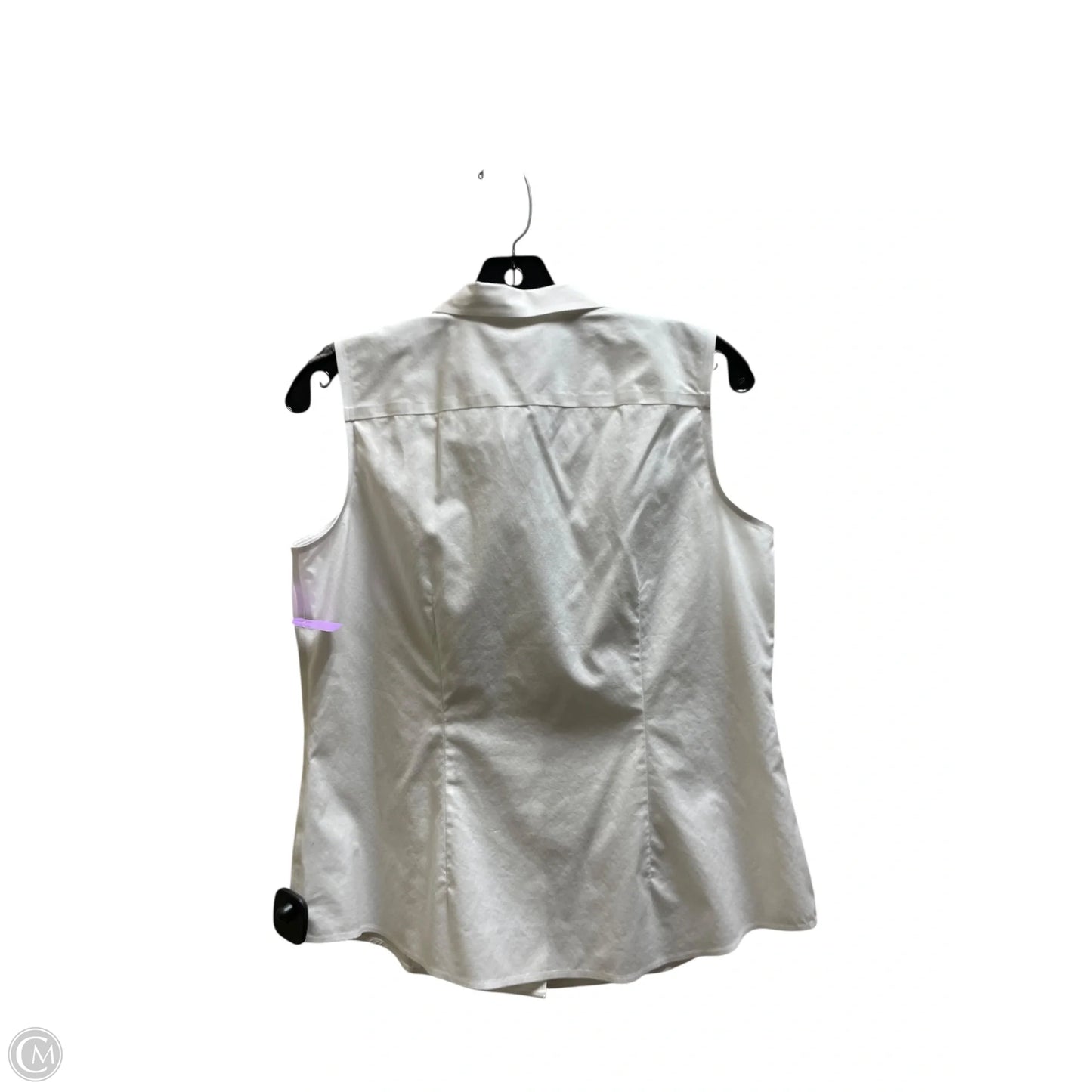 Top Sleeveless By Talbots In White, Size: M