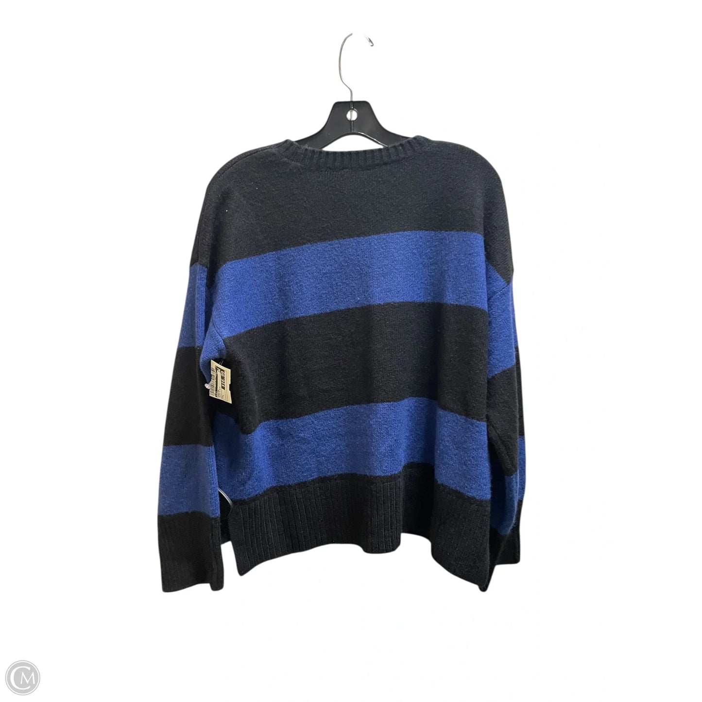 Sweater By Loft In Black & Blue, Size: L