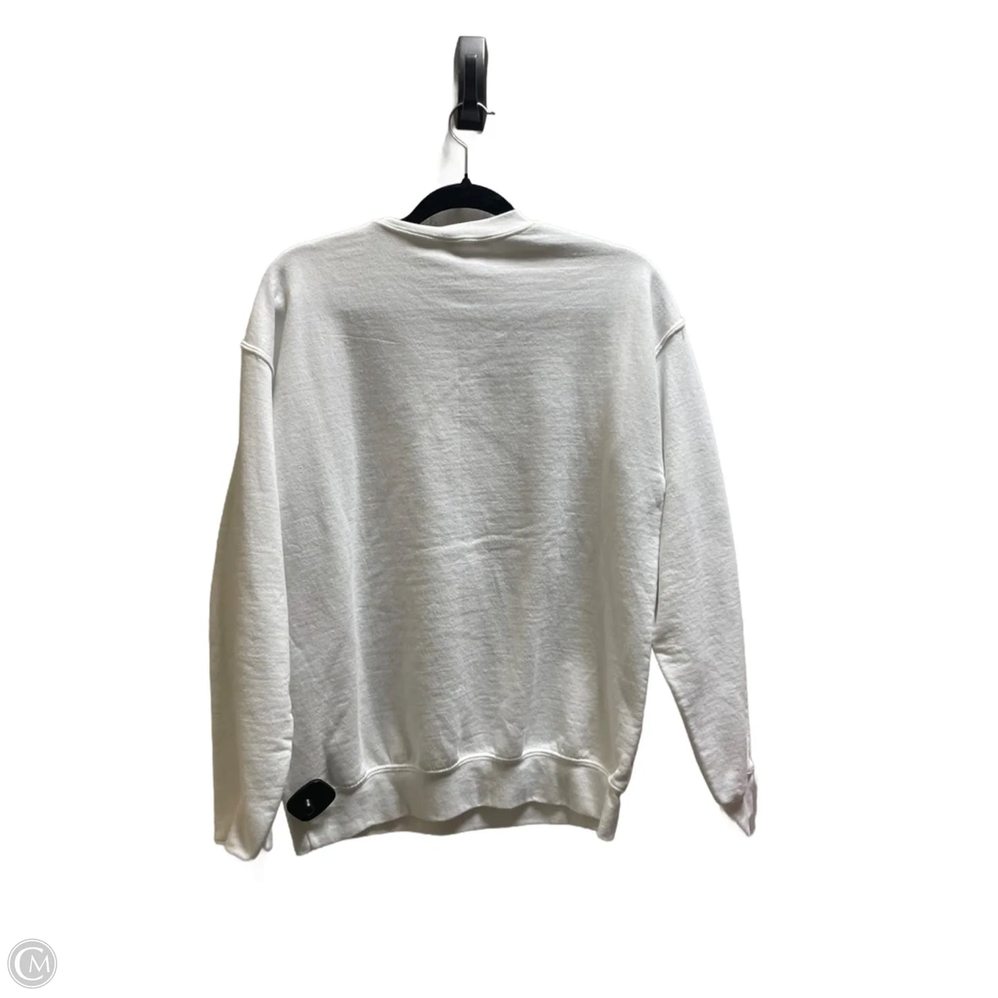 Sweatshirt Crewneck By Clothes Mentor In White, Size: M