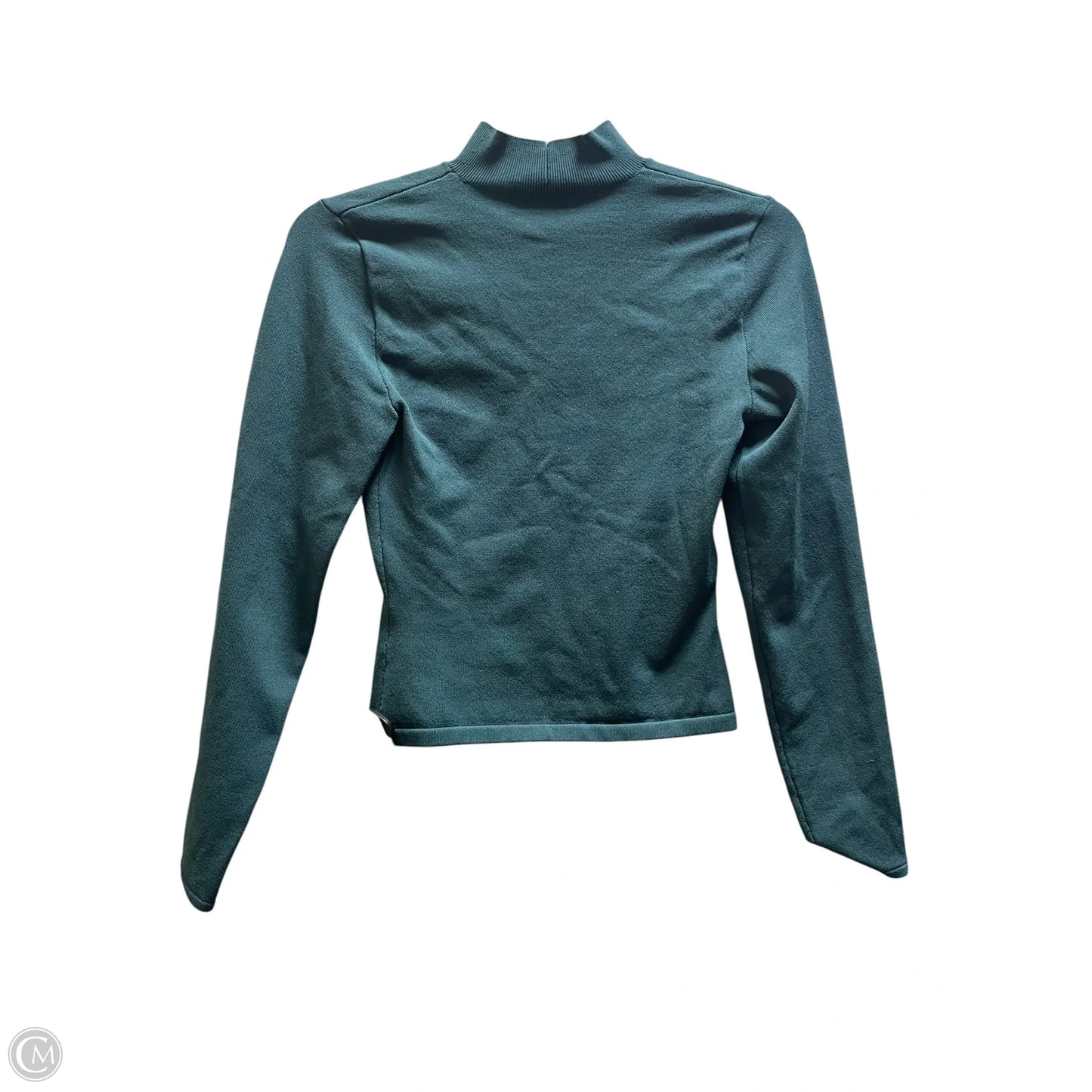 Athletic Top Long Sleeve Collar By Babaton In Aqua, Size: M