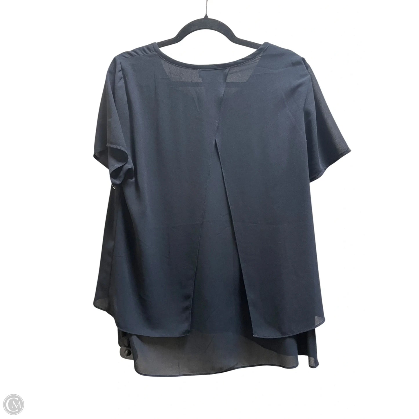 Top Short Sleeve Designer By Michael Kors In Navy, Size: L