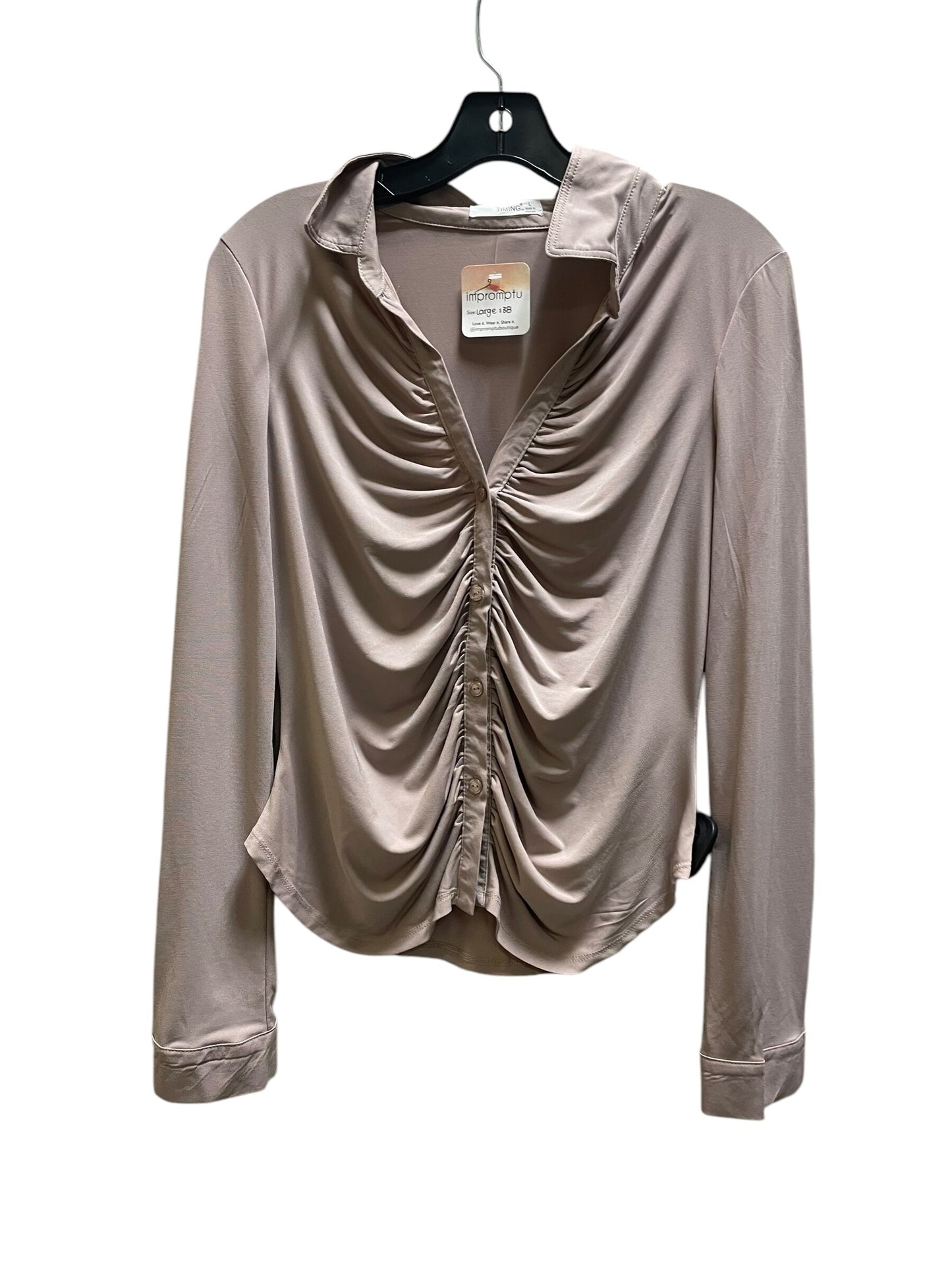 Top Long Sleeve By Timing Size: L
