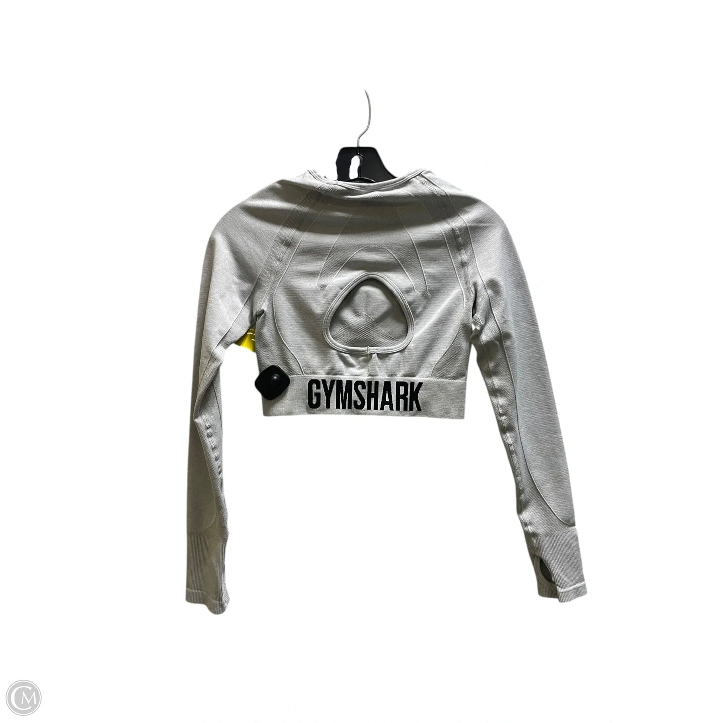 Athletic Top Long Sleeve Crewneck By Gym Shark In Grey, Size: M