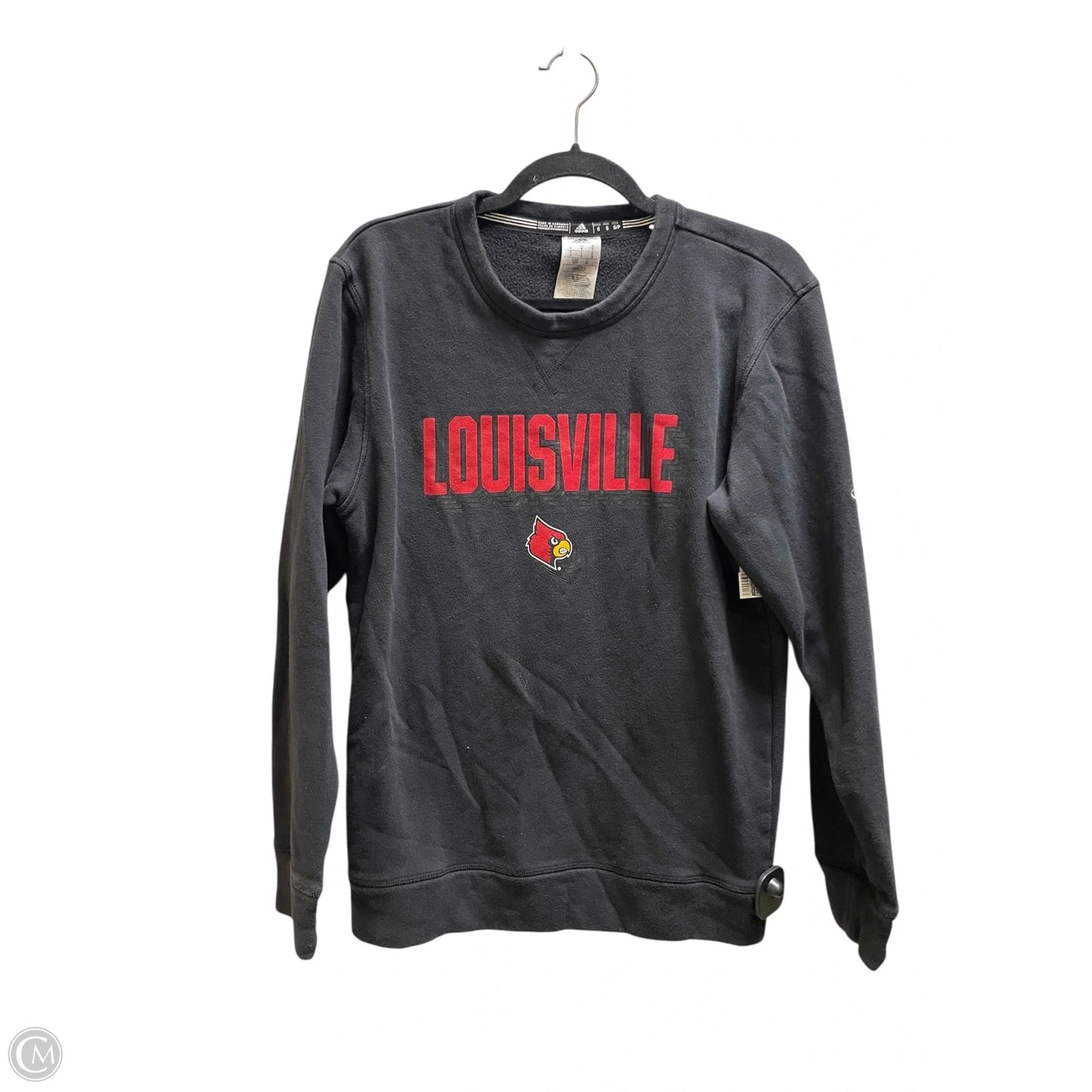 Sweatshirt Crewneck By Adidas In Black, Size: S