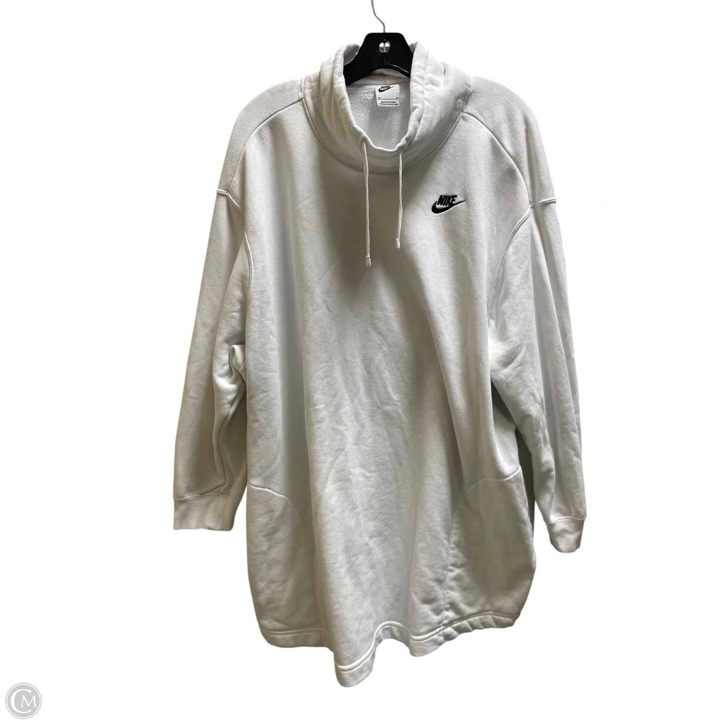 Sweatshirt Collar By Nike Apparel In White, Size: 2x