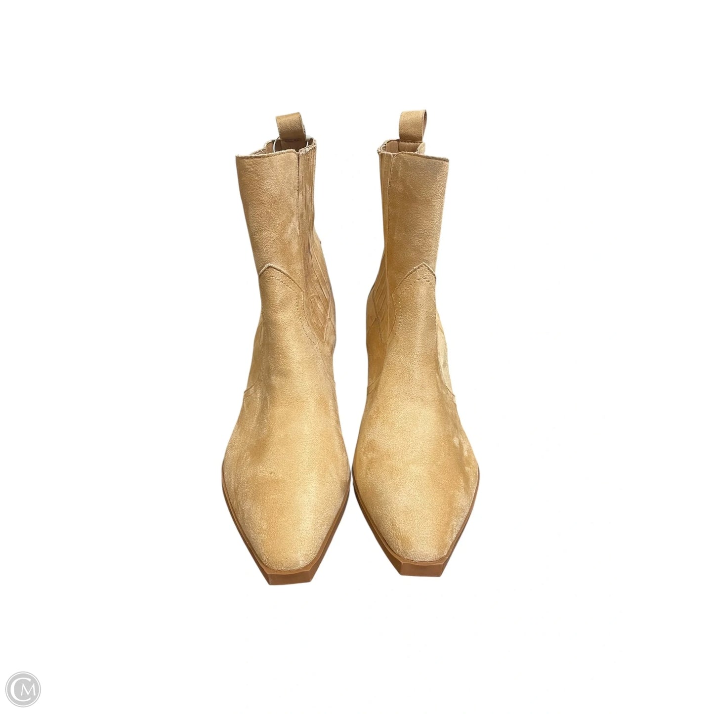 Boots Ankle Heels By Clothes Mentor In Tan, Size: 10