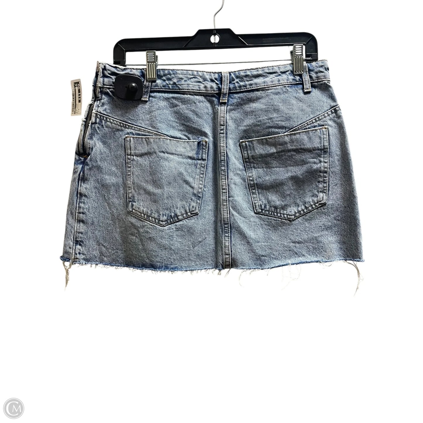 Skirt Midi By Zara In Blue Denim, Size: 8