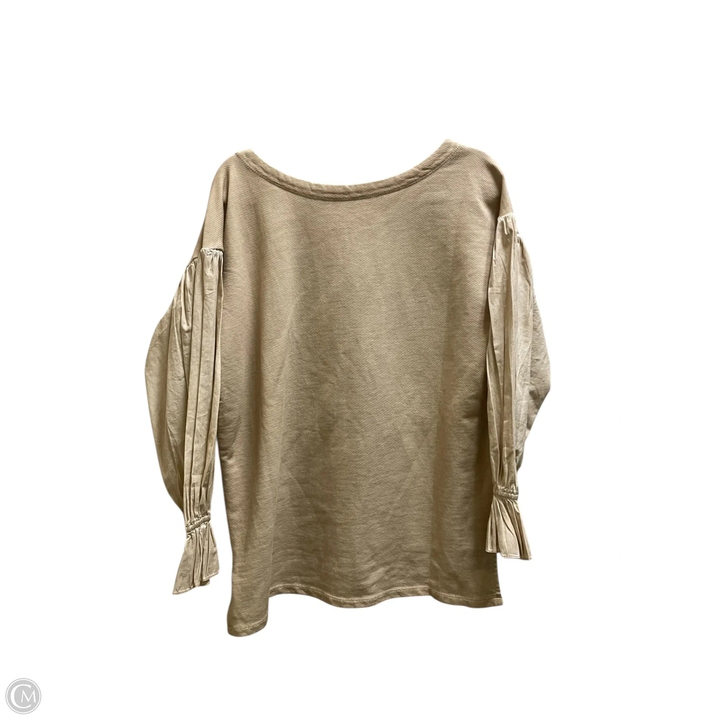 Top Long Sleeve By Anthropologie In Beige, Size: M