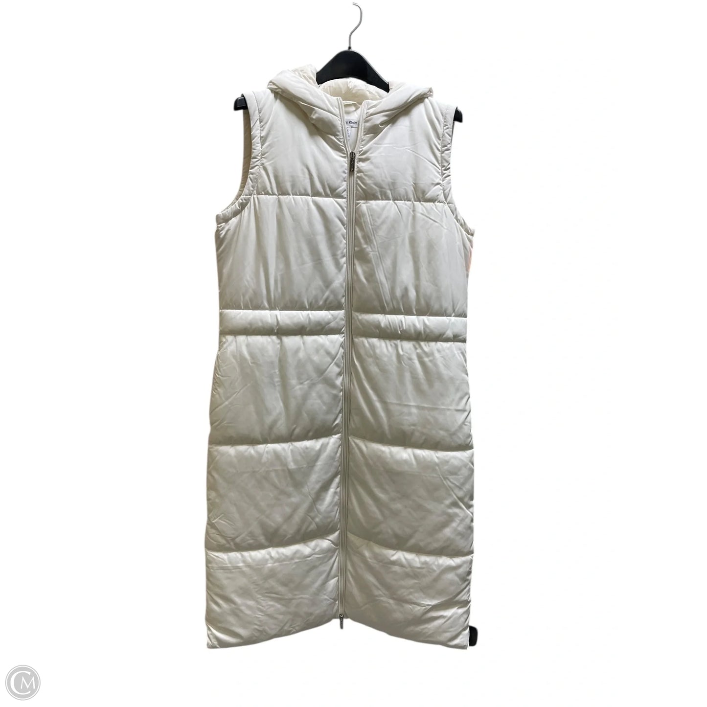 Vest Puffer & Quilted By Calvin Klein In Cream, Size: M