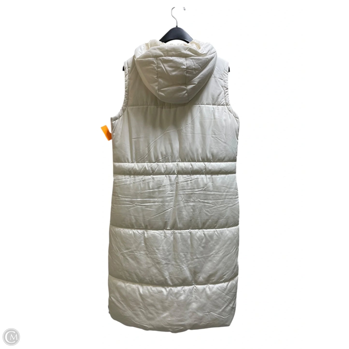 Vest Puffer & Quilted By Calvin Klein In Cream, Size: M