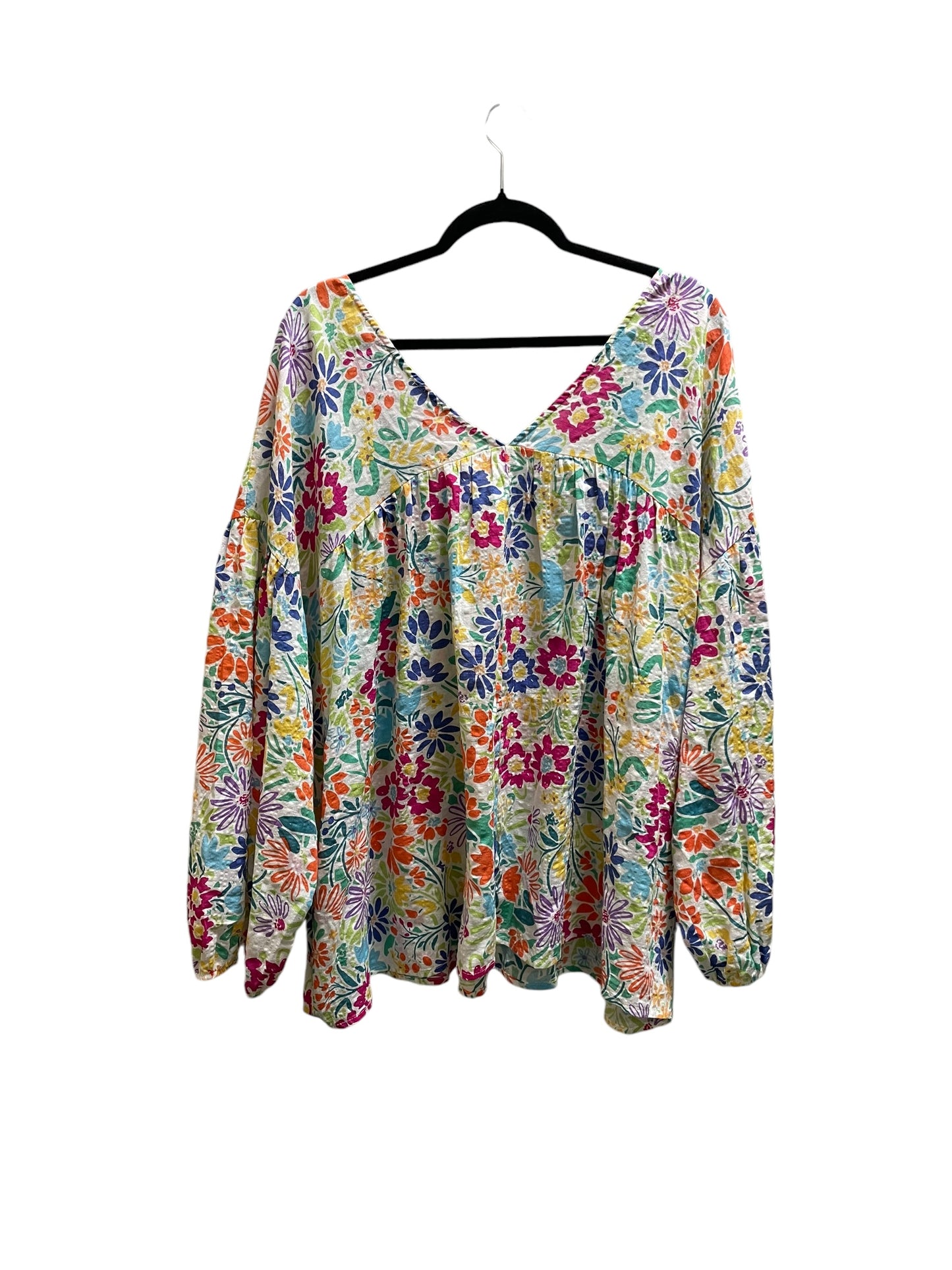 Top Long Sleeve By First Love In Floral Print, Size: 3x