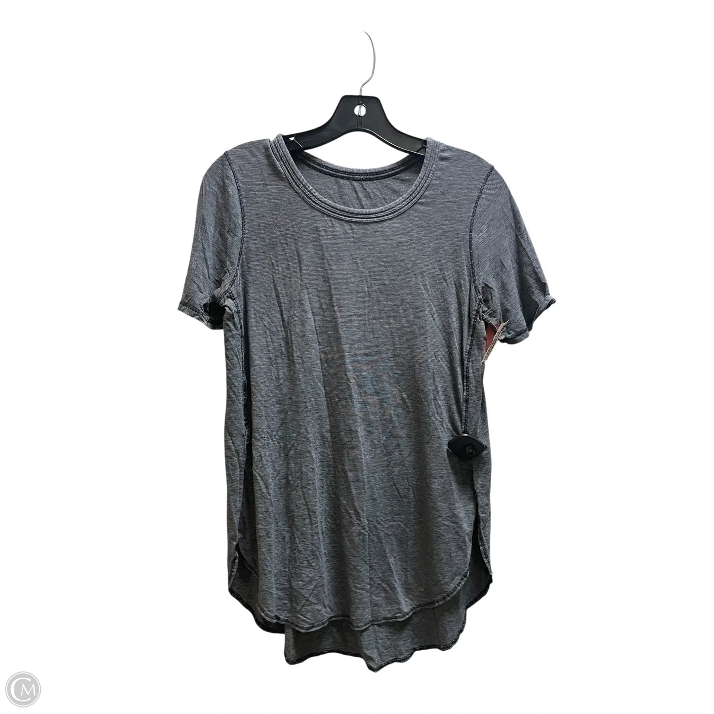 Athletic Top Short Sleeve By Lululemon In Black, Size: S