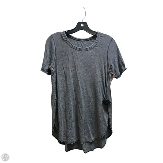 Athletic Top Short Sleeve By Lululemon In Black, Size: S
