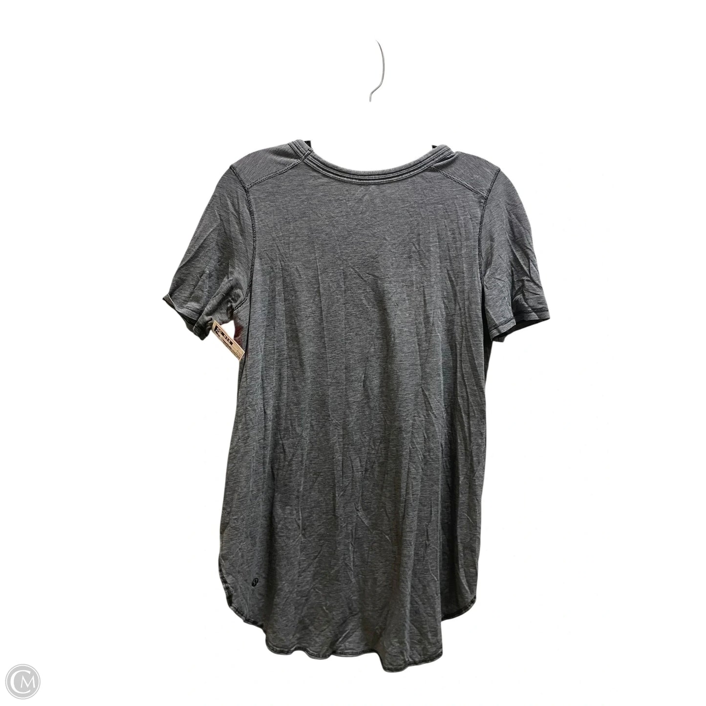 Athletic Top Short Sleeve By Lululemon In Black, Size: S