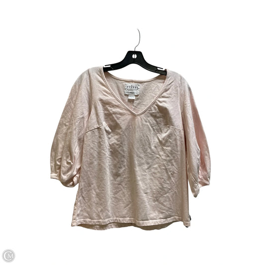 Top Long Sleeve By Anthropologie In Pink, Size: M