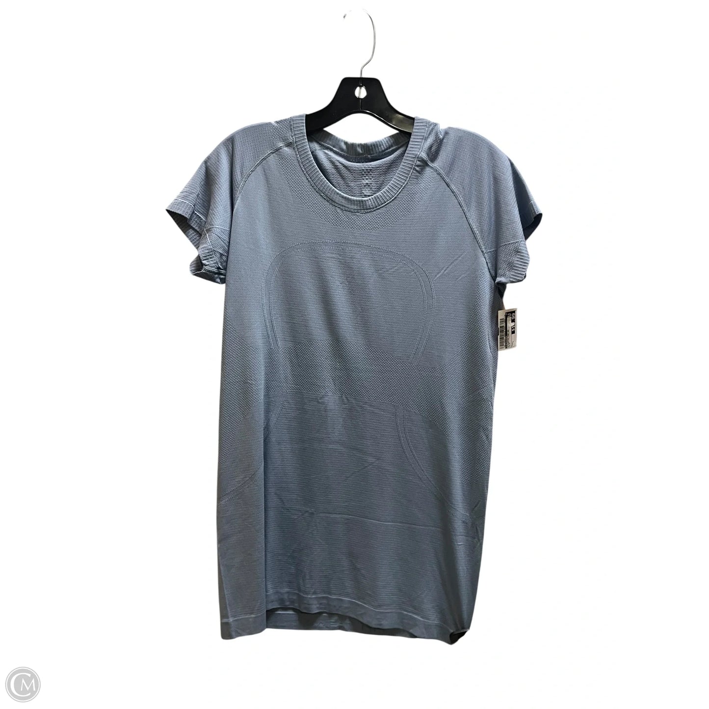 Athletic Top Short Sleeve By Lululemon In Blue, Size: L