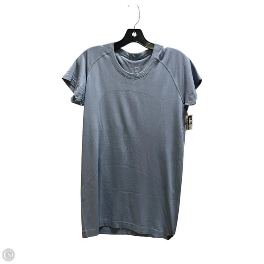 Athletic Top Short Sleeve By Lululemon In Blue, Size: L