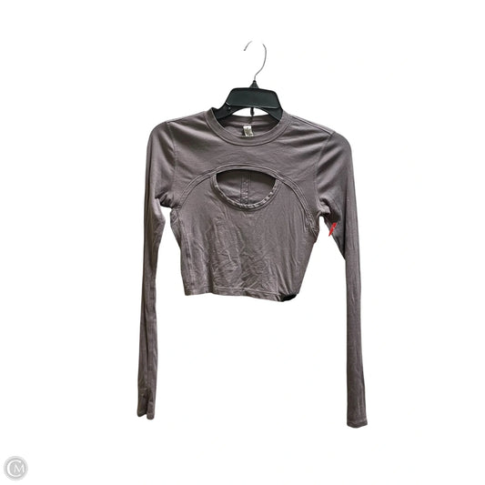Athletic Top Long Sleeve Crewneck By Lululemon In Purple, Size: 4
