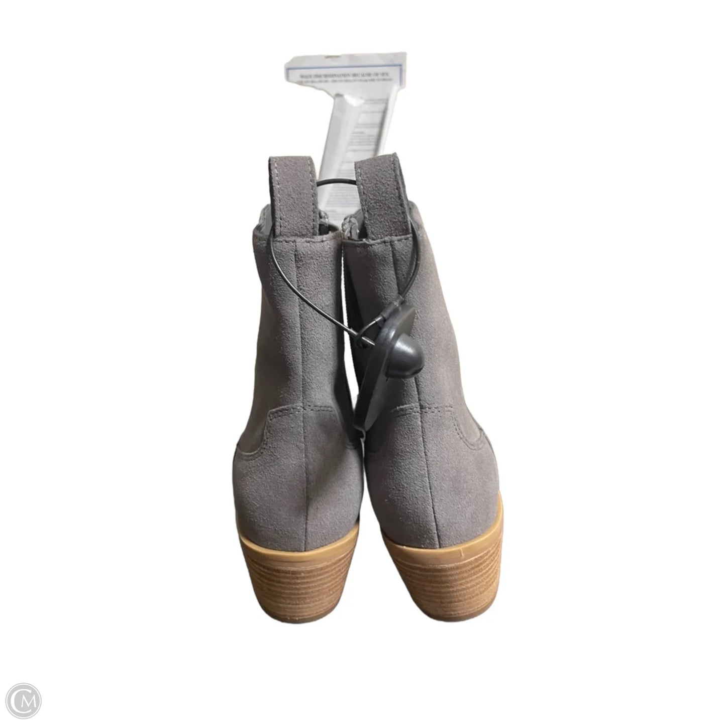 Boots Ankle Heels By Clothes Mentor In Grey, Size: 7.5
