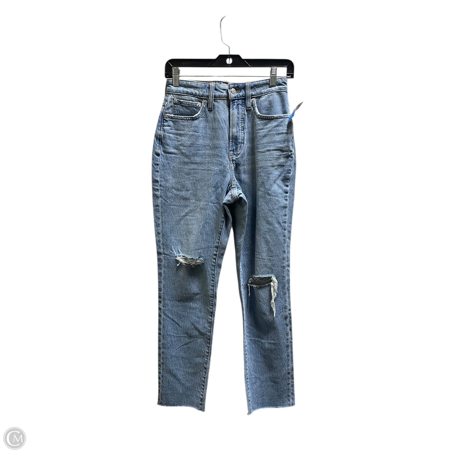 Jeans Straight By Madewell In Blue Denim, Size: 0