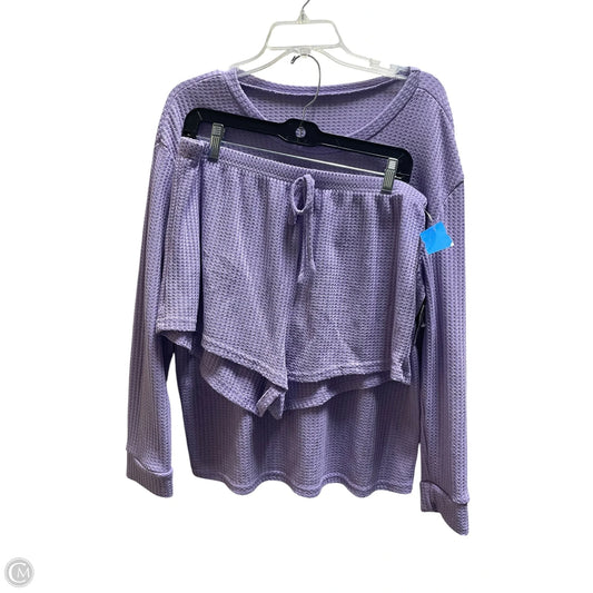 Shorts Set By Clothes Mentor In Purple, Size: Xxl
