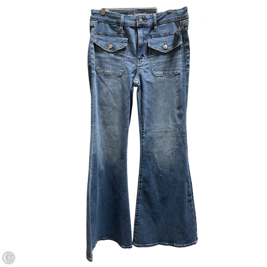 Jeans Flared By American Eagle In Blue Denim, Size: 12