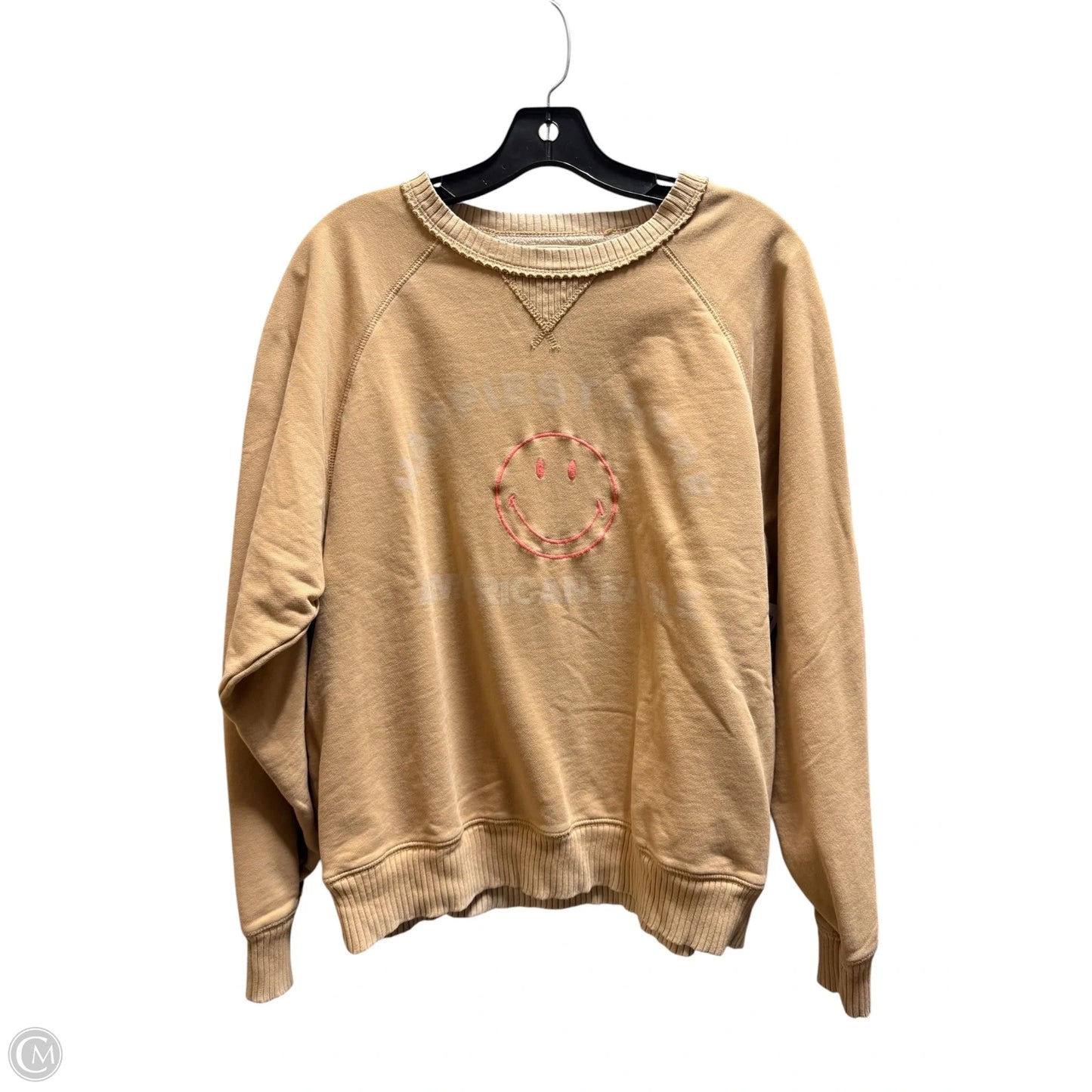 Sweatshirt Collar By American Eagle In Brown, Size: L