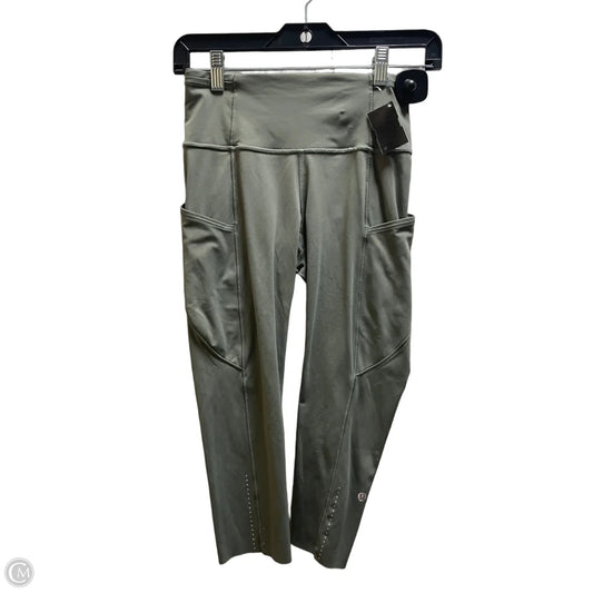 Athletic Capris By Lululemon In Green, Size: 4