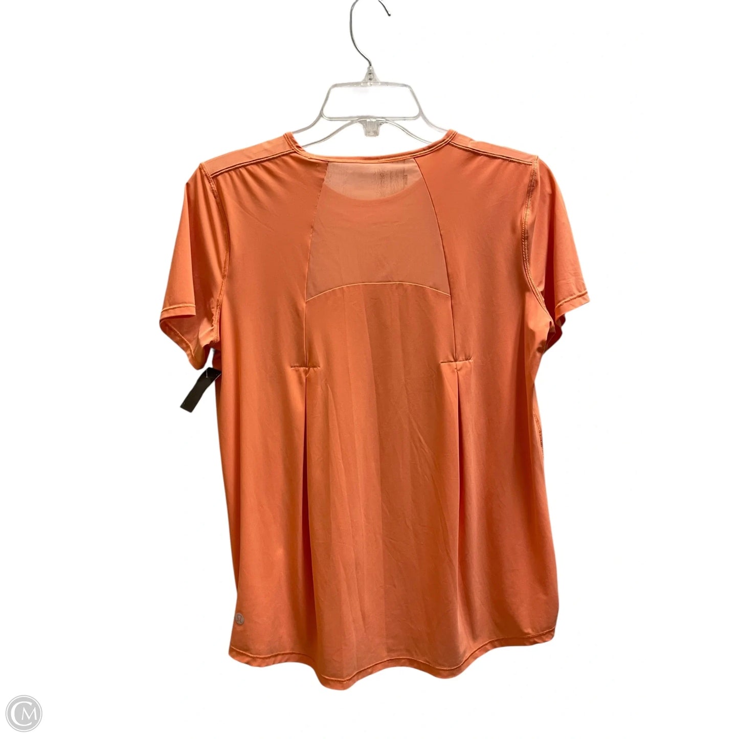 Athletic Top Short Sleeve By Lululemon In Orange, Size: S
