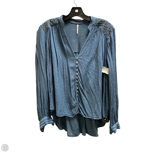 Top Long Sleeve By Free People In Blue, Size: S