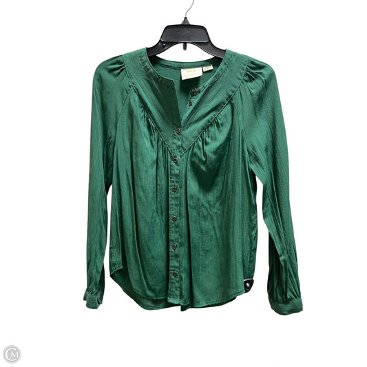 Top Long Sleeve By Maeve In Green, Size: Xs