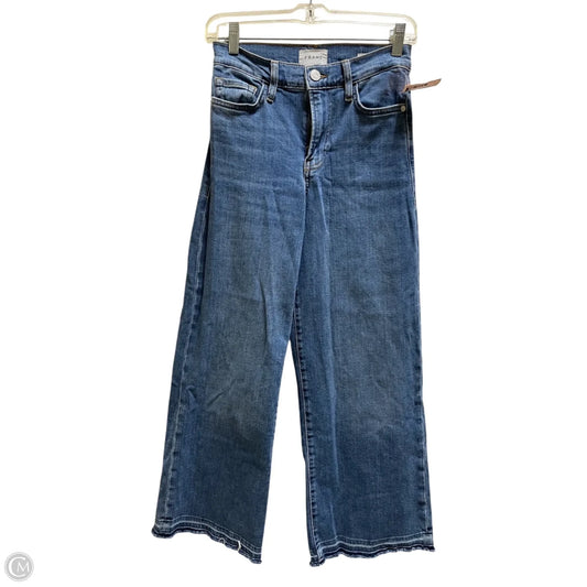 Jeans Wide Leg By Frame In Blue Denim, Size: 2