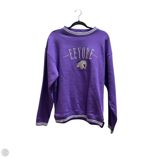 Sweatshirt Collar By Disney In Purple, Size: M