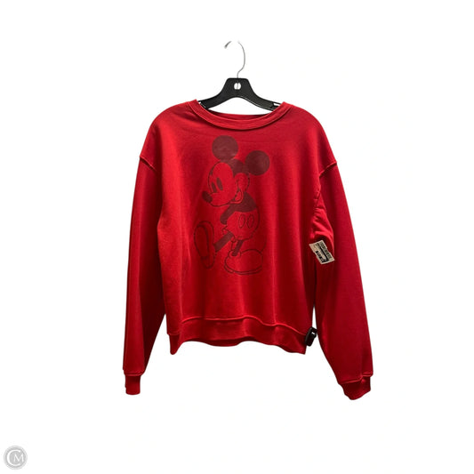 Sweatshirt Crewneck By Disney In Red, Size: M