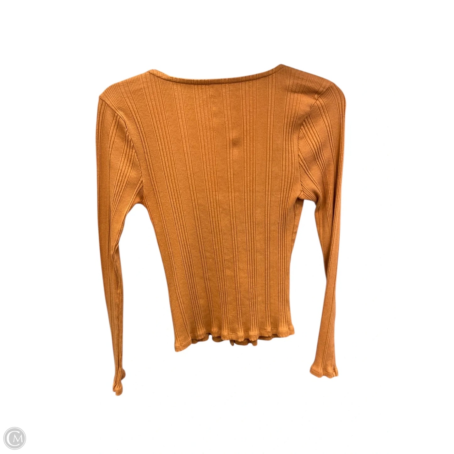 Top Long Sleeve Basic By Anthropologie In Orange, Size: S