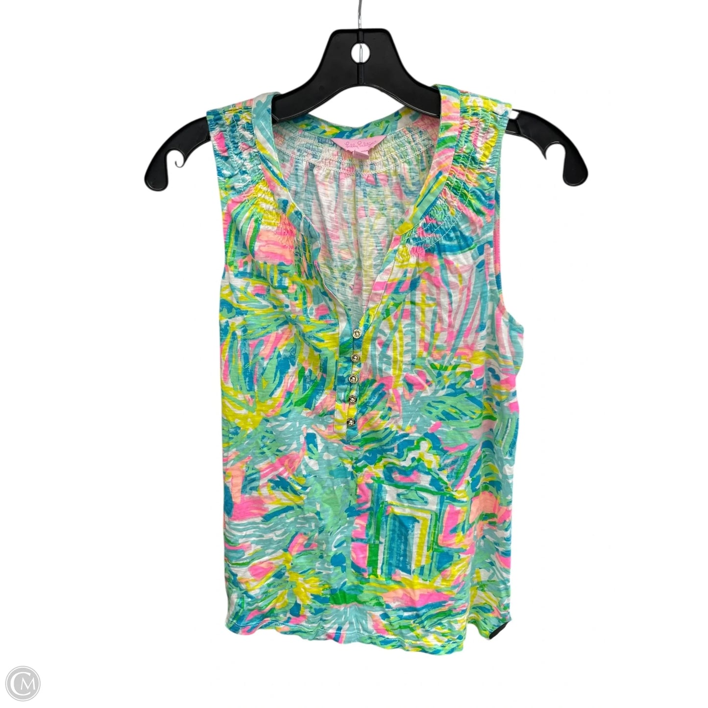 Top Sleeveless Designer By Lilly Pulitzer In Green, Size: S
