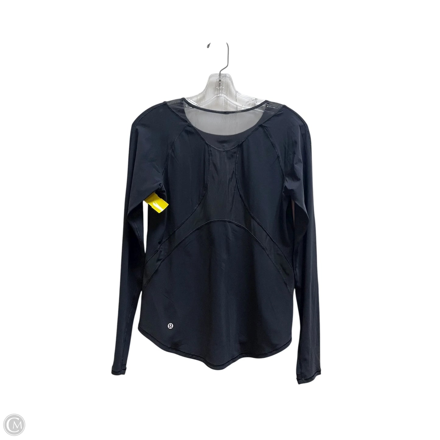 Athletic Top Long Sleeve Collar By Lululemon In Black, Size: S