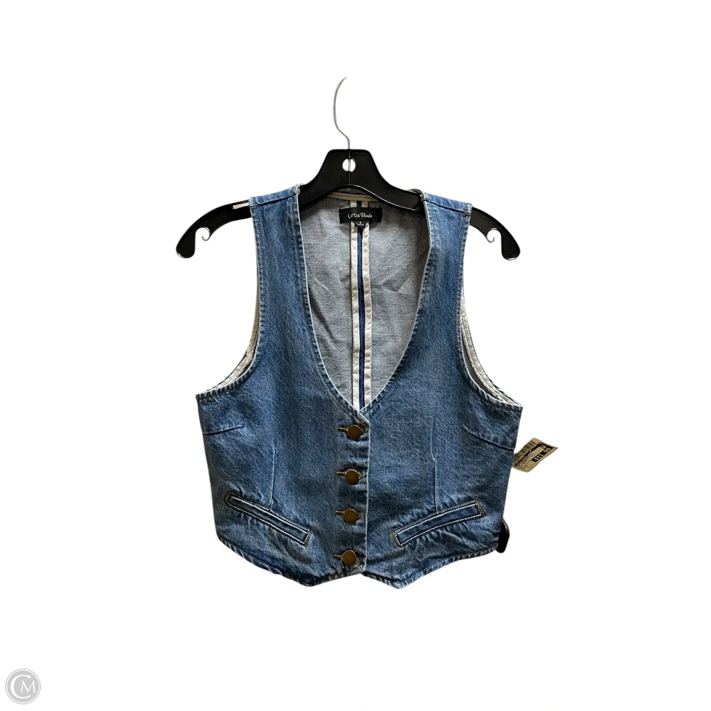Top Sleeveless By Lea & Viola In Blue Denim, Size: S
