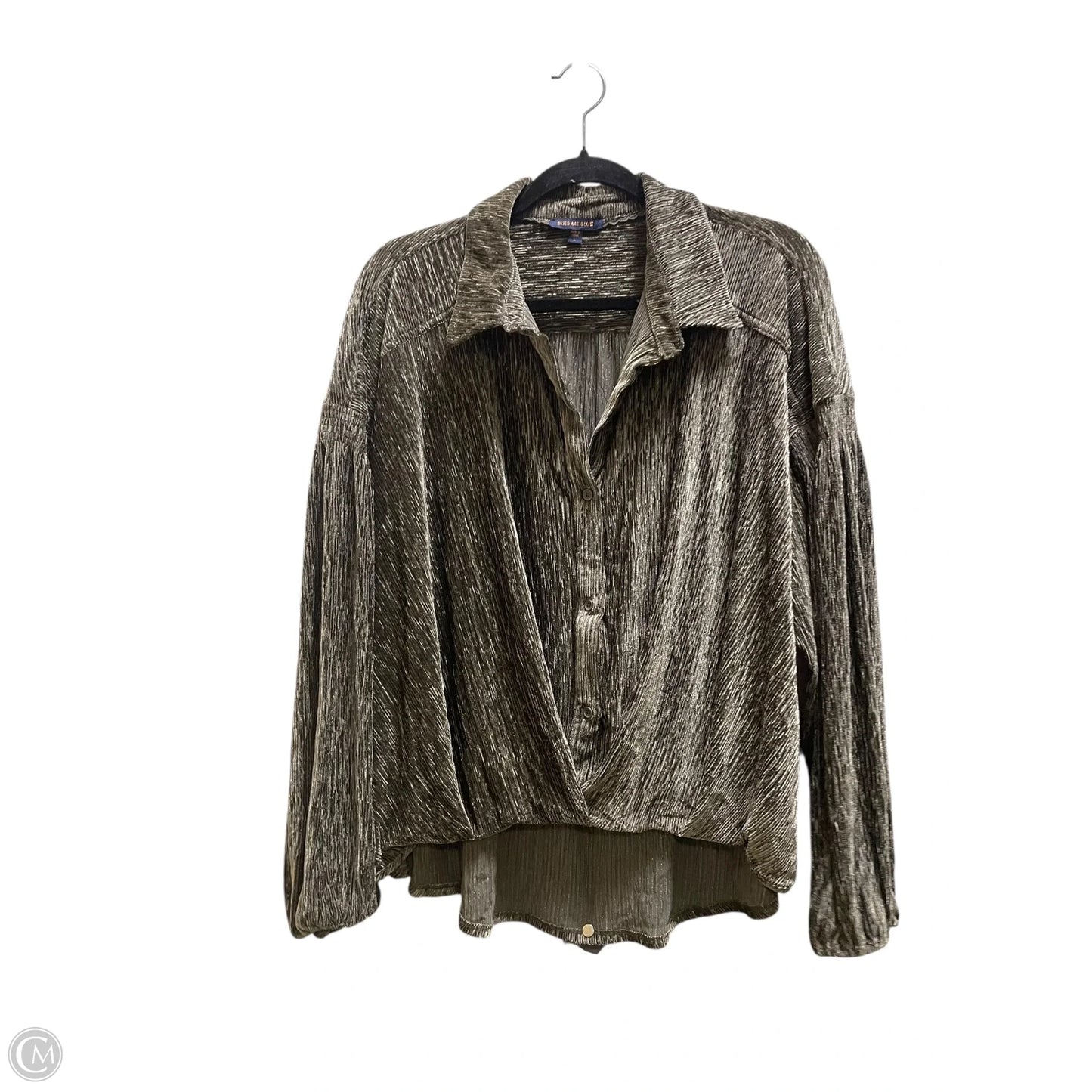 Top Long Sleeve By Skies Are Blue In Green, Size: L