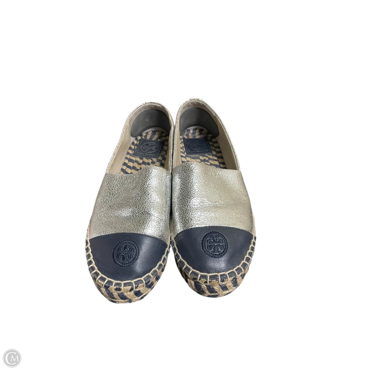 Shoes Designer By Tory Burch In Silver, Size: 8.5