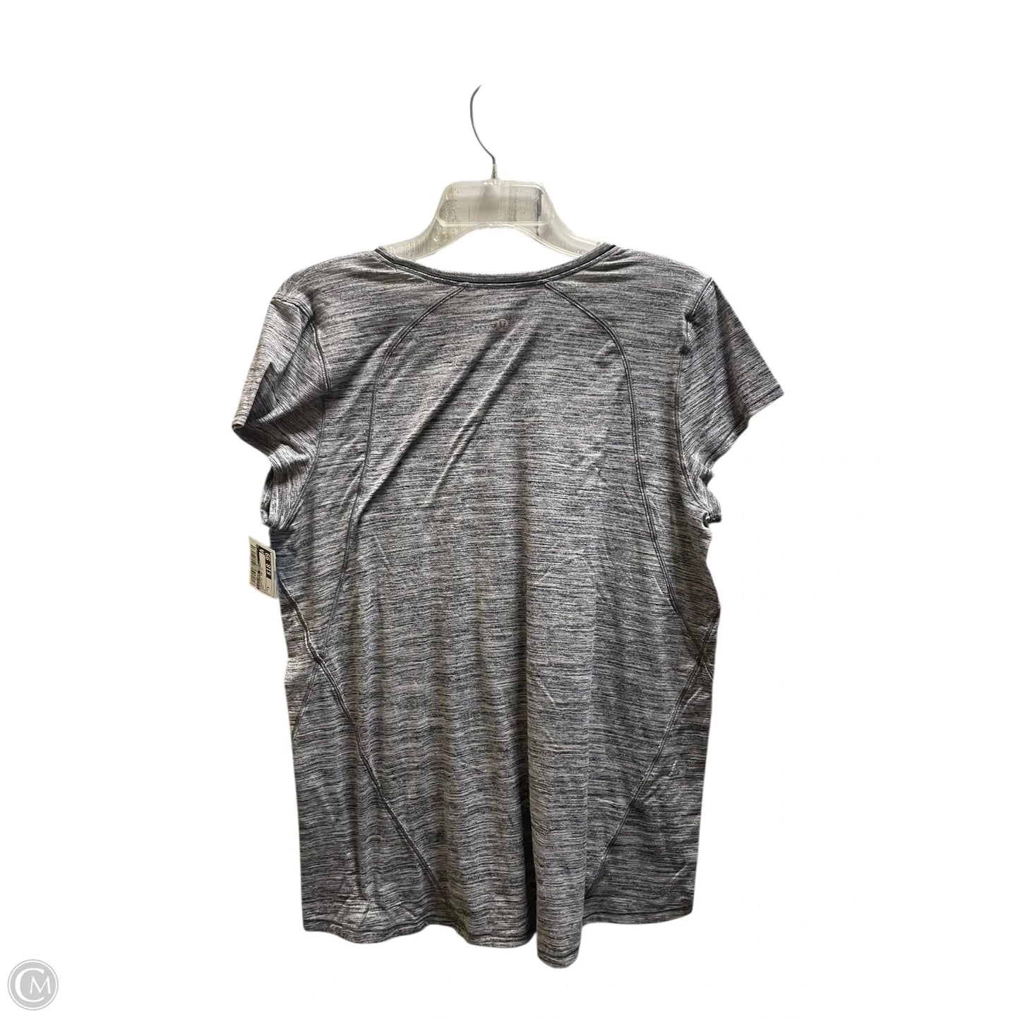 Athletic Top Short Sleeve By Lululemon In Grey, Size: S