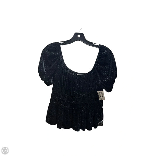 Top Short Sleeve By Miami In Black, Size: L