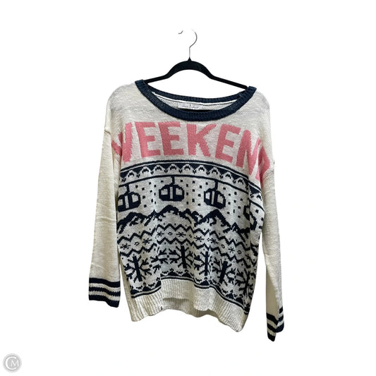 Sweater By Simply Southern In Cream, Size: S