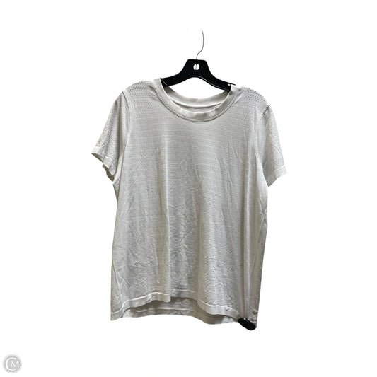 Athletic Top Short Sleeve By Lululemon In White, Size: S