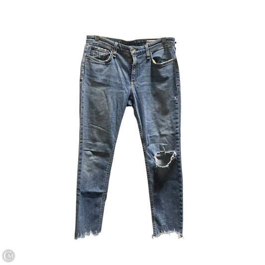 Jeans Straight By Rag And Bone In Blue Denim, Size: 6