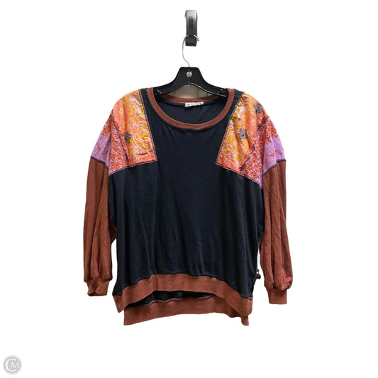 Top Long Sleeve By Free People In Black, Size: S