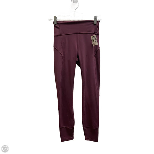 Athletic Leggings By Lululemon In Maroon, Size: 4
