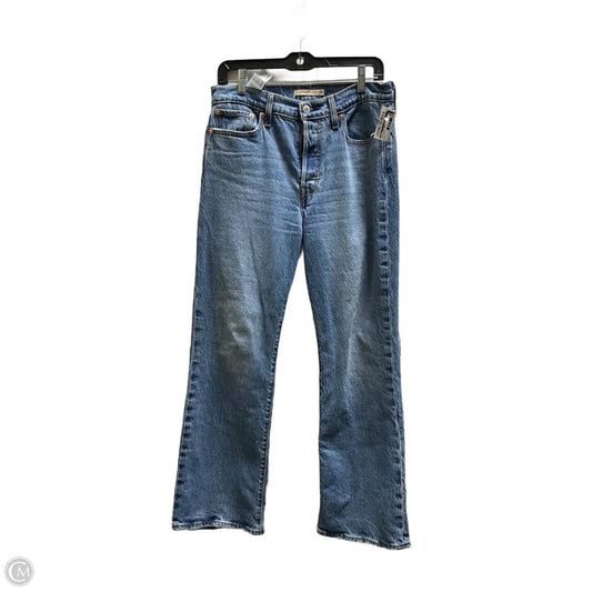 Jeans Wide Leg By Levis In Blue Denim, Size: 8