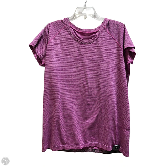 Athletic Top Short Sleeve By Lululemon In Purple, Size: 20